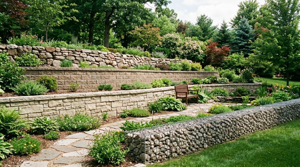 retaining wall material options