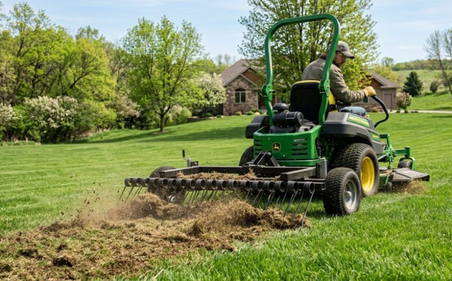 dethatch lawn minnesota may