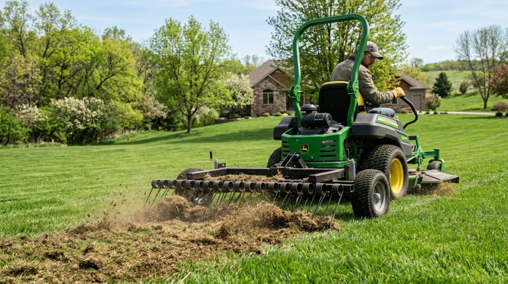 dethatch lawn minnesota may